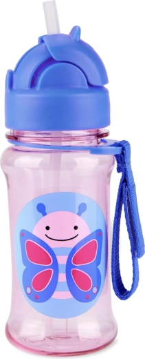 Skip Hop Zoo botella de Tritan con pajita 355 ml Mariposa