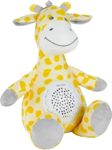 Jirafa de peluche con proyector y nanas milly mally