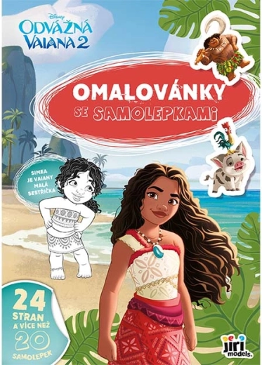 Libro para colorear A4 con pegatinas Vaiana 2