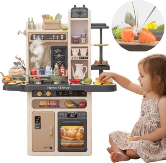 Cocinita infantil interactiva Woopie con vapor y grifo con circuito de agua (88 piezas)