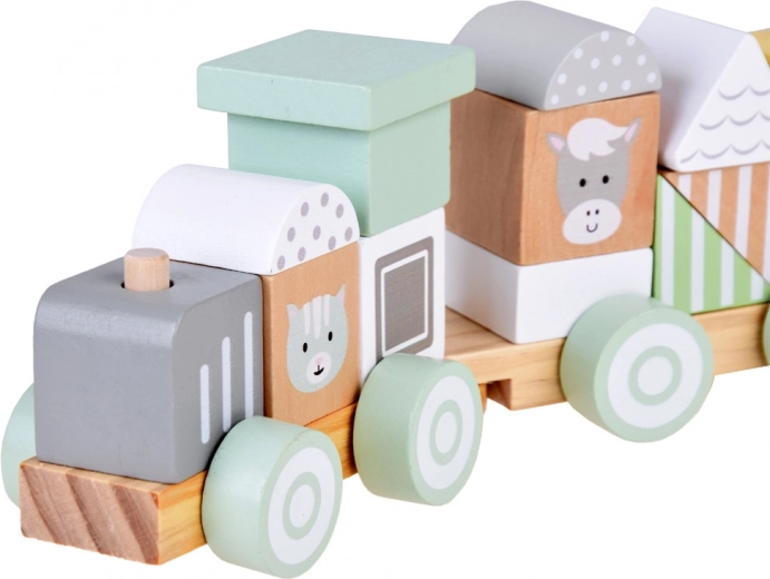 Madera agradable y diseño en tonos pastel