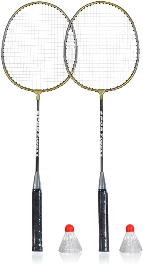 Set de bádminton con 2 raquetas y 2 volantes