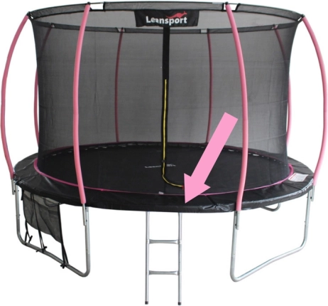 Cubierta protectora de muelles para trampolín SPORT MAX 6 ft negro‑rosa