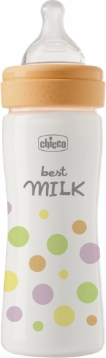 Biberón Chicco Perfect Easy 250 ml con tetina de silicona, flujo medio, 2 m+