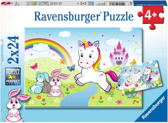 Puzzle RAVENSBURGER unicornio de cuento 2×24 piezas