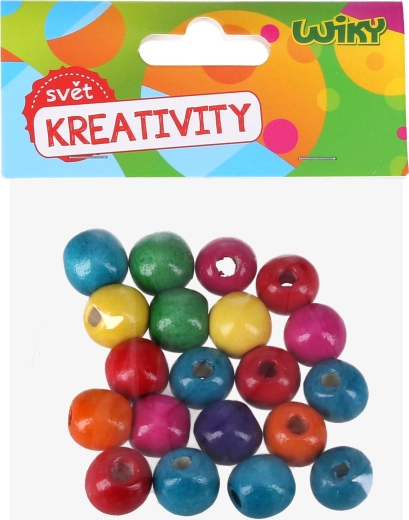 Cuentas de madera de colores (20 uds.)