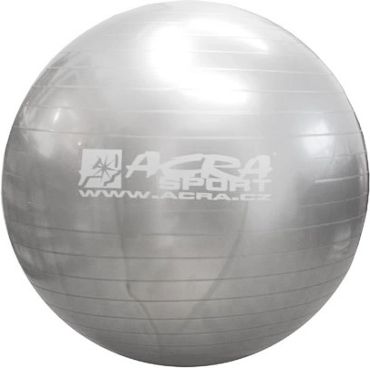 Balón gimnástico ACRA 55 cm plateado - 1 pieza