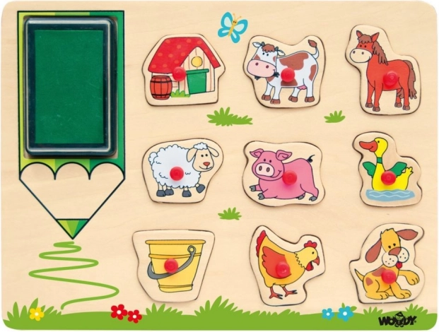 Sellos y rompecabezas 2 en 1 – granja