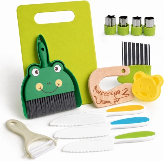 Set de cocina infantil de 14 piezas para cortar y crear formas