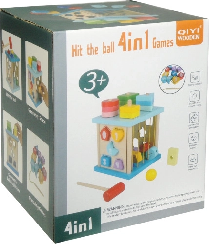 Clasificador educativo de madera 4 en 1 para niños
