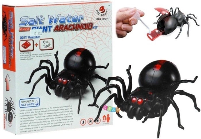Set creativo Araña impulsada por agua salada DIY negro