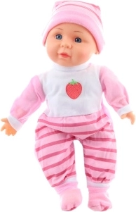 Bebé con sonido con atuendo rosa de 30 cm