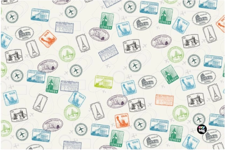 Alfombrilla de escritorio de polipropileno Stamps