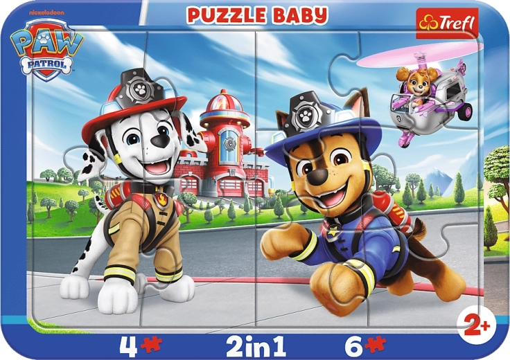 Puzzle para bebé Trefl Patrulla Canina: amigos 2 en 1 (10 piezas)