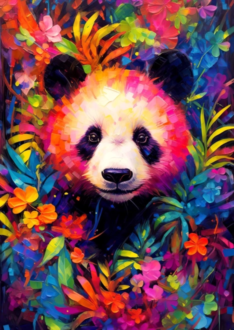 Puzzle de cría de panda juguetona de 1000 piezas