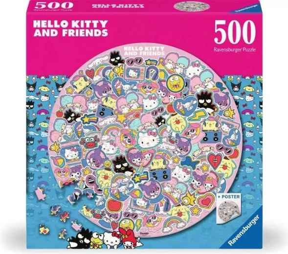 Puzzle redondo Ravensburger Hello Kitty de 500 piezas