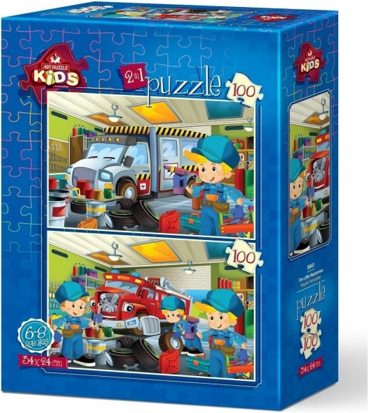 Puzzle Pequeños mecánicos 2x100 piezas