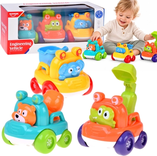 Conjunto de vehículos de construcción para niños a partir de 18 meses