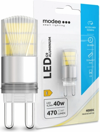 Bombilla LED G9 Modee Aluminium 4,2 W blanco neutro