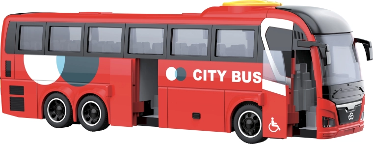 City Service Car autobús urbano 1:16 rojo