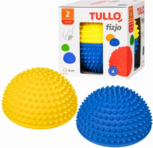 Set de semiesferas sensoriales 2 uds. amarillo‑azules
