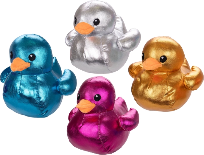 Patito de peluche metalizado 15 cm