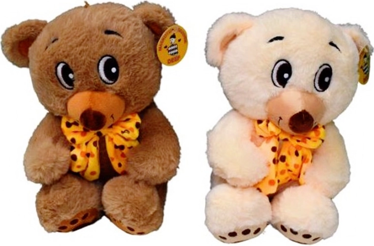 Osito de peluche con lazo de lunares