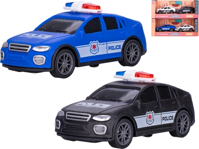 Juego de cochecitos de policía con mecanismo de inercia 10 cm – 2 uds