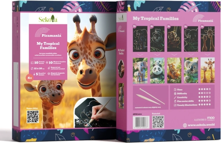 10 imágenes para raspar con motivos de animales exóticos