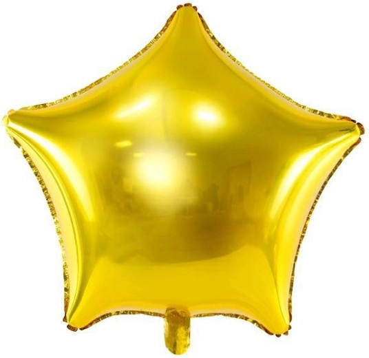 Globo de foil en forma de estrella dorada 45 cm