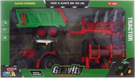 Tractor con 3 remolques intercambiables