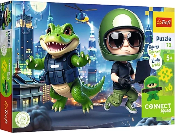 Puzzle Connect Mark de 70 piezas con figura
