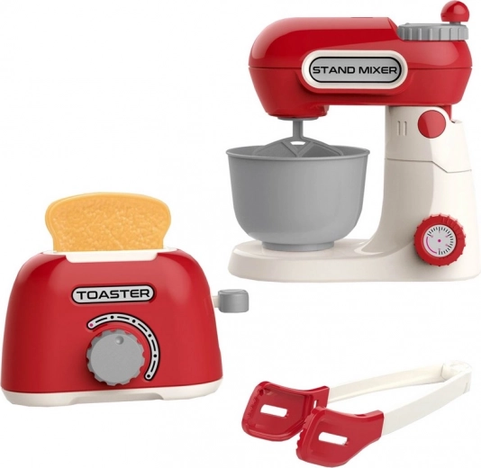 Robot de cocina y tostadora con luces y sonidos