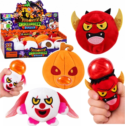 Antiestrés de peluche para apretar con purpurina de Halloween - 1 unidad