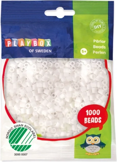 Playbox cuentas para planchar blancas 1000 uds.