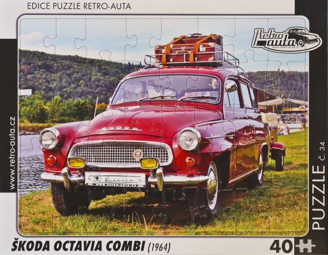 Puzle retro coches Škoda Octavia Combi 1964, 40 piezas