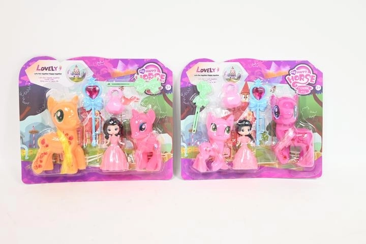 Mini ponis con muñeca y accesorios
