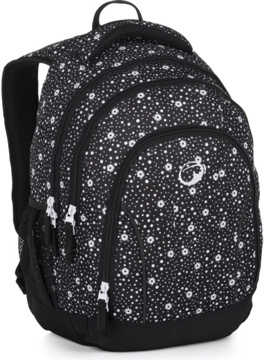 Mochila estudiantil Bagmaster SUPERNOVA 24 A en negro y blanco