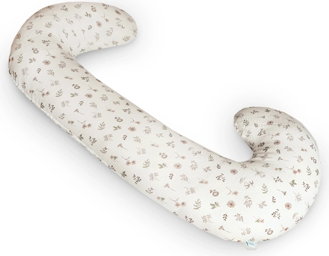 Almohada de lactancia y embarazo Ceba Cebuška Duo muselina Small Twigs 300 cm