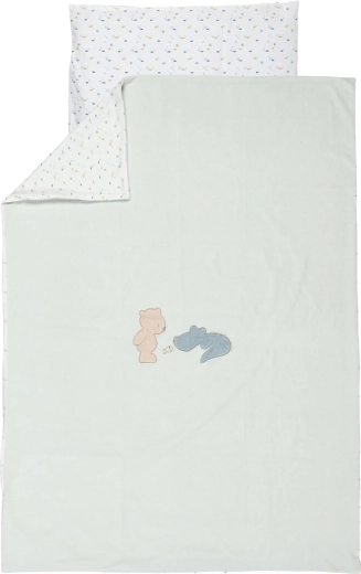 Nattou ropa de cama infantil de 2 piezas 100×140 y 40×60 Romeo, Jules & Sally