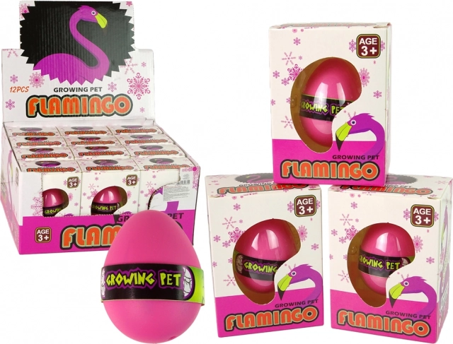 Huevo creciente flamenco 6 cm rosa