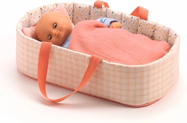 DJECO Bolsa para Muñeca Rayas Rosas