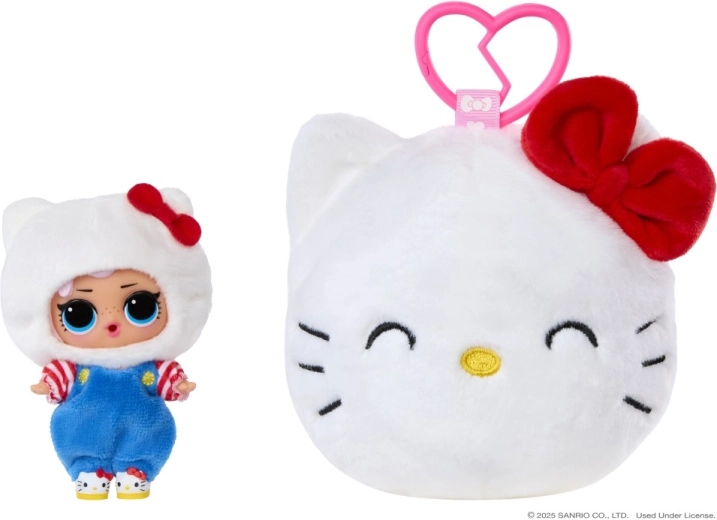 L.O.L. Surprise! Hello Kitty and Friends muñeca de peluche con colgante reversible - 1 unidad