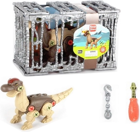 Kit de construcción de dinosaurio para atornillar en jaula