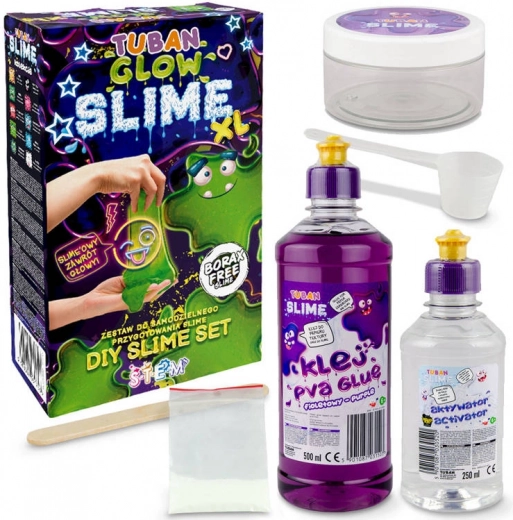 TUBAN set de slime XL que brilla en la oscuridad