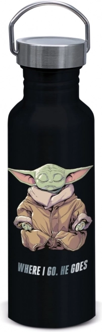 Botella de aluminio con motivo de Grogu de The Mandalorian