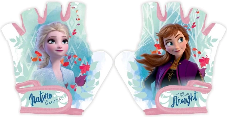 Guantes de ciclismo infantiles Frozen rosas