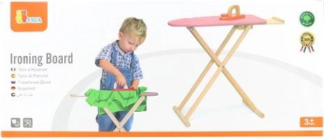 Tabla de planchar de madera con plancha VIGA