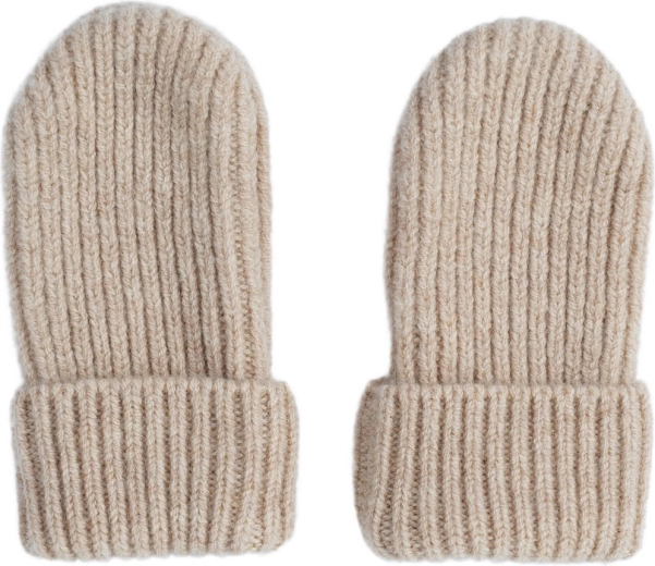 Guantes de punto de merino Lodger beige 1–2 años