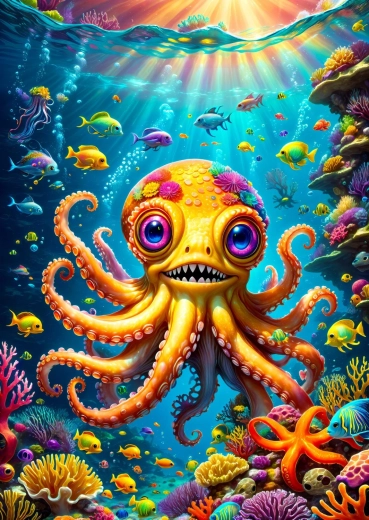 Puzzle Pulpo adorable de 1000 piezas